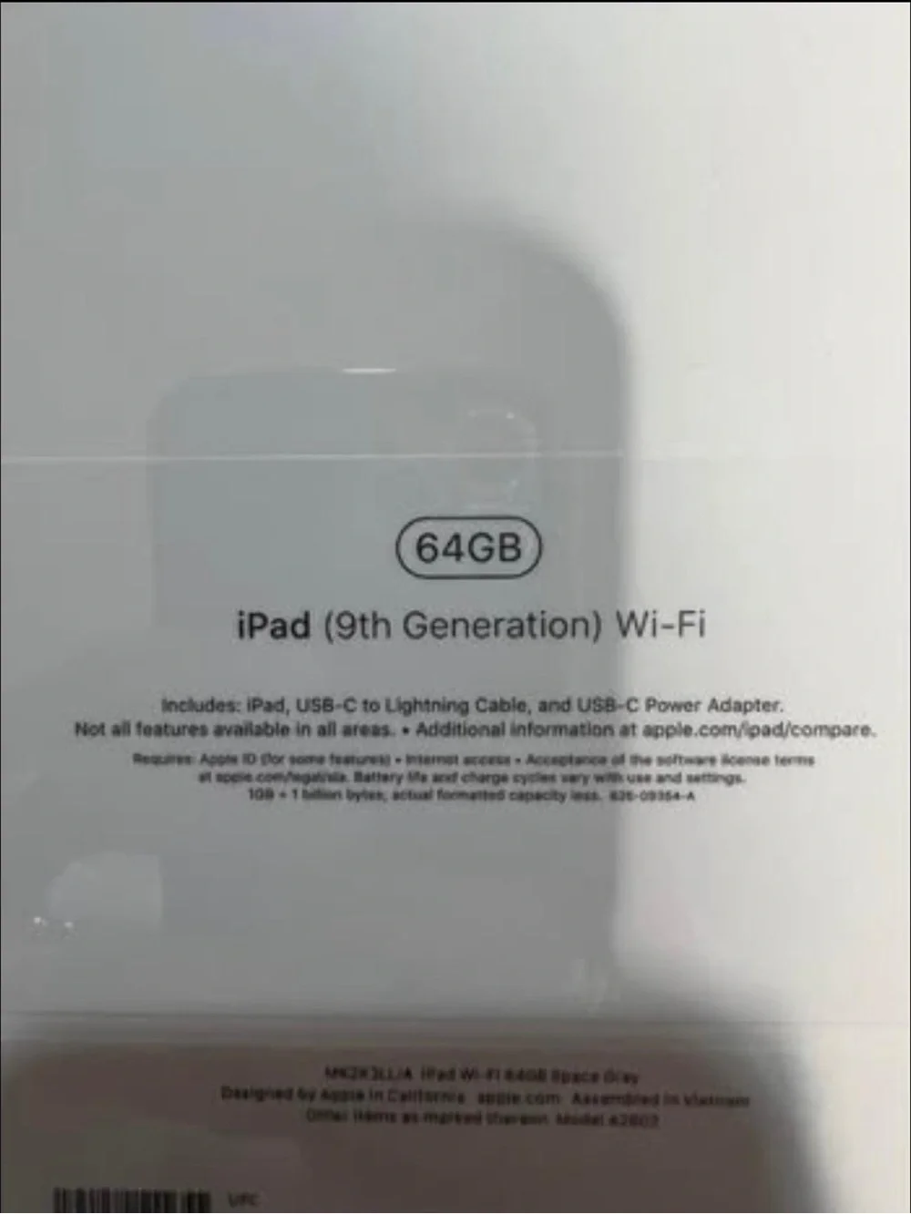 Apple iPad 9th generation in White with Silver Bezel - 10.2